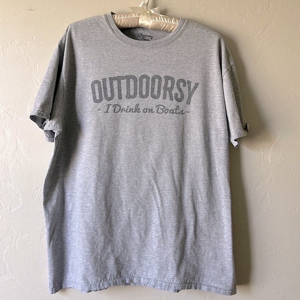 Outdoorsy I Drink on Boats Mens XL